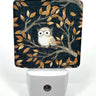 Little Owl Plug-In Night Light: Fabric Shade, Auto Sensor LED