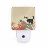 Japanese Bob Cat LED Night Light, Ukiyo-e Style Cat Lover Gift, Birthday Gift, Christmas Gift, Available plugs: us, eu, uk