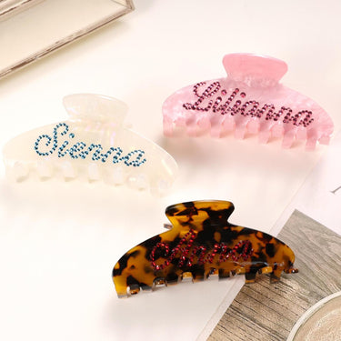 Personalized Name Hair Claw,Elegant Hair Clip,Wedding Hairpiece for Bridesmaids,Bridesmaid Gift,Gift for Her,Anniversary Gift