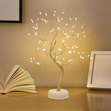 LED Tree Lamp: Kinamy Warm White Lighted Tree with Adjustable Branches