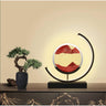 Moving Sand Art Picture with LED; 3D Round Sand Picture Lamp 3 Colors Art Light with Stand Relaxing Desktop Home Decor and Of