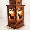 Wild Horse Sunset Art Wooden Night Lamp Lantern, Animal Artistic Light