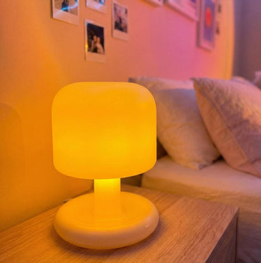Mini Sunset Night Light USB Rechargeable – Warm LED Bedside Mood Lamp for Cozy Home Decor