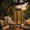 Vintage Solar Hanging Lantern: Rustic Outdoor Patio Light