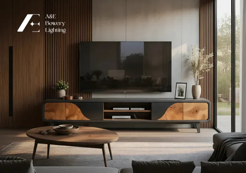 Best Wood Media Console Styles for Modern Living Rooms – A & E Bowery ...