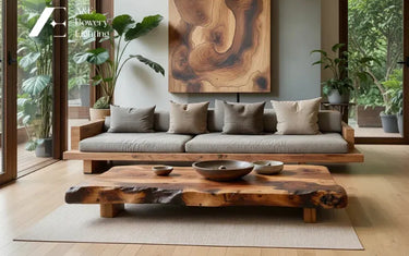 Corner Live Edge Coffee Table Ideas – Transforming Unused Spaces with Natural Style
