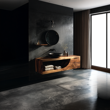 Solid Wood Floating Bathroom Vanity with Storage for Modern Interior