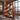 Geometric Wood Bookshelf With Honeycomb Display Shelves