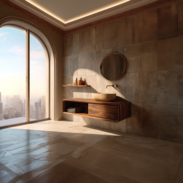 Minimalist Solid Wood Floating Vanity with Drawer for Modern Bathroom