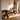 Organic Sculptural Entryway Bench with Open Storage Shelf