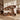 Natural Wood Kitchen Shelf With Rounded Open Storage