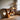 Live Edge Console Table with Sculptural Triangle Base and Shelf