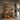Sculptural Wood Console Table With Floating Display Shelves