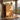 Dual Tone Spiral Relief Wood Cabinet with Double Door Storage