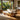 Curved Wood Frame Sofa With Open Sculptural Base