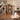 Tall Solid Wood Bookshelf With Flowing Curved Frame And Open Shelves