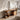 Natural Wood Vanity Table With Curved Open Shelf Base