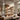 Natural Wood Canopy Bookcase With Sculptural Open Shelves
