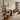 Curved Wood Console Table With Display Shelves for Entryway