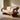 Sculptural Wood Frame Sofa With Flowing Curved Arms