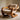 Sculptural Curved Arm Lounge Chair with Organic Wood Frame