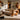 Sculptural Wood Frame Sofa With Organic Open Arms