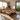 Modern Wood Coffee Table with Oversized Flowing Loop Frame