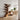 Sculptural Wood Console Table With Layered Display Shelves