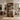 Natural Wood Ribbon Bookcase With Tall Open Storage