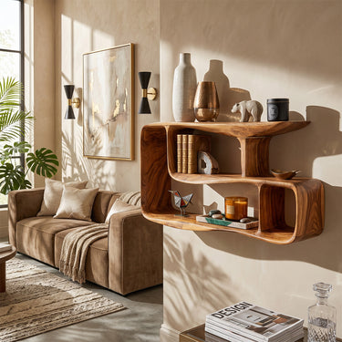 Minimal Console Shelf with Clean Linear Surface Design