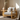 Natural Wood Accent Chair with Geometric Frame and Cushioned Seat