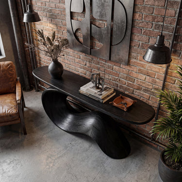 Sculptural Wave Console Table For Organic Modern Interiors