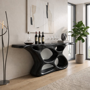 Organic Openwork Console Table for Sculptural Interiors