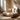 Low Platform Natural Wood Floor Seat with Tufted Cushion