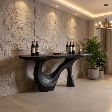 Organic Sculptural Console Table for Entryway