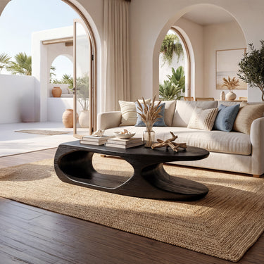 Organic Loop Coffee Table With Sculptural Open Base