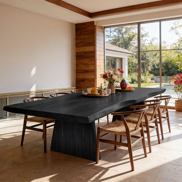 Live Edge Solid Wood Dining Table for Organic Modern Interiors