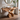Natural Solid Wood Vanity Table with Sculptural Organic Base