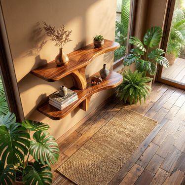 Minimal Floating Shelf with Clean Linear Form
