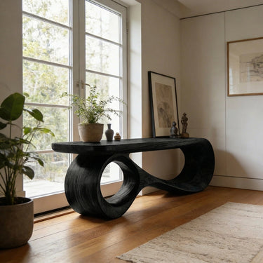 Sculptural Loop Bench with Fluid Organic Form