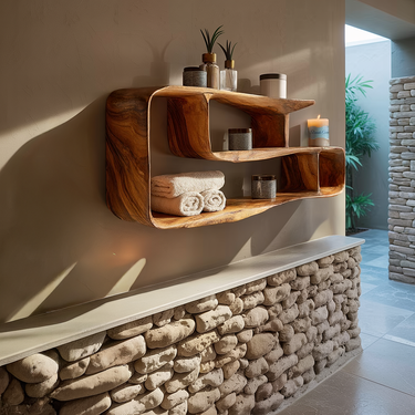 Minimal Console Shelf with Clean Linear Surface Design