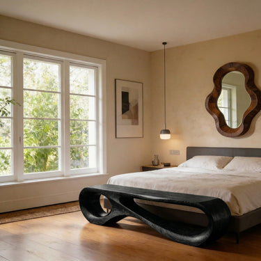 Sculptural Loop Bench with Organic Flowing Silhouette