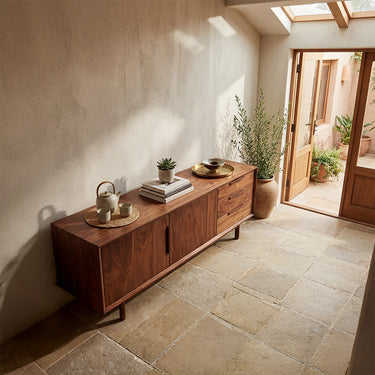 Minimalist Solid Wood Sideboard With Drawer Storage