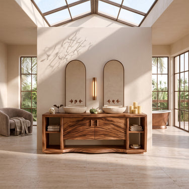 Contemporary Halloween Bathroom Vanity with Cabinet Storage For Primary Bathroom