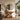 Natural Wood Console Table With Crossed Organic Base