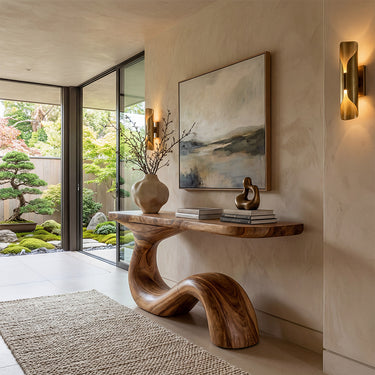 Flowing Silhouette Console Table for Minimalist Living Spaces