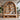Natural Wood Arch Bookcase With Built In Reading Bench
