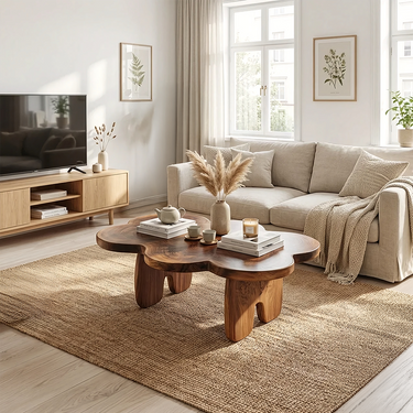 Organic Cloud-Shaped Coffee Table with Sculptural Low Profile