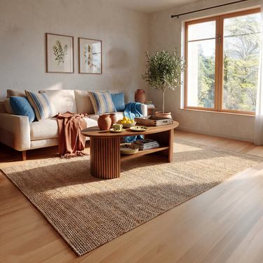 Oval Coffee Table with Fluted Base and Open Shelf Design