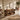 Natural Wood Console Cabinet With Wavy Open Shelves